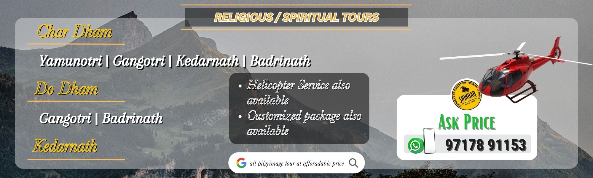 Kedarnath and Chardham Tour Packages